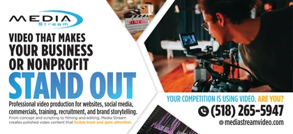 Media Stream: Video production postcard design