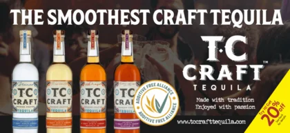 TC Craft Tequila: Food & drink postcard design