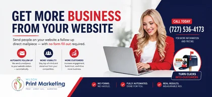 Wilson Print Marketing: Website visitor follow-up postcard design